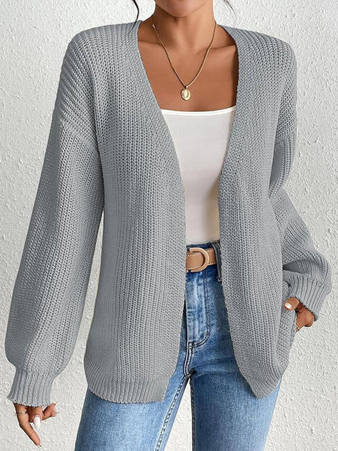 Women's Long Sleeve Casual Chunky Knit Cardigan Jacket