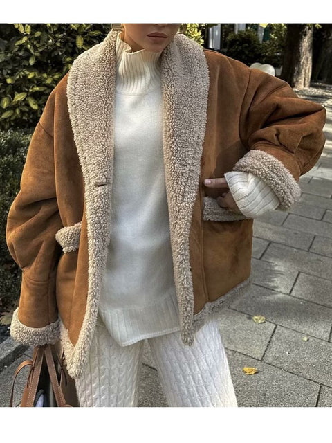 American Retro Woolen Lapel Jacket