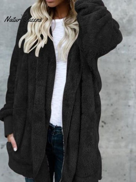 Autumn and Winter Warm Top Medium Long Coat