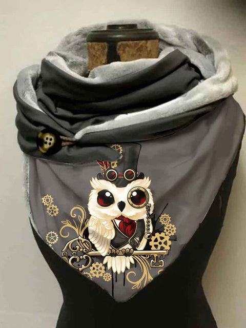 Women's Owl Print Casual Wrap Scarf