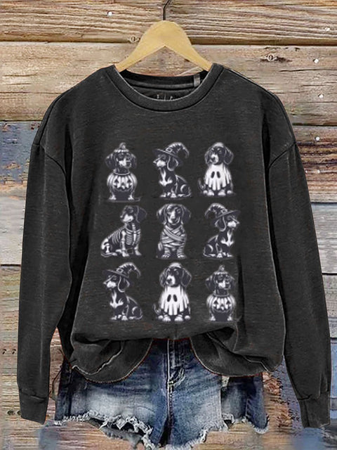 Dog Halloween Art Print Casual  Sweatshirt