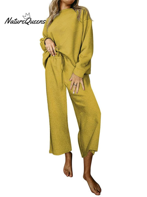 Solid Color Casual Suit Women