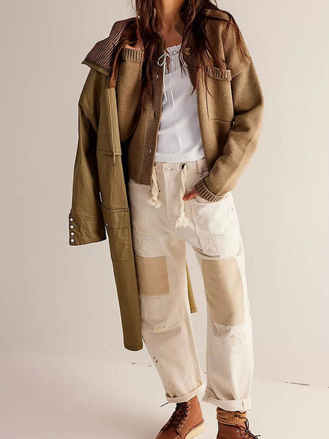 Women's Stylish Casual Long Sleeve Solid Color Loose Knitted Cardigan Sweater