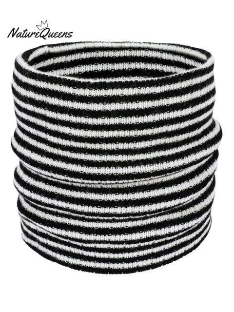 Striped Knitted Neck Scarf