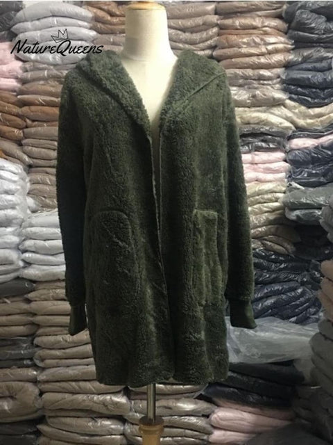 Autumn and Winter Warm Top Medium Long Coat