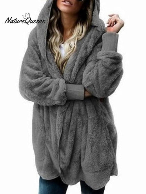 Autumn and Winter Warm Top Medium Long Coat