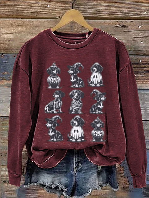 Dog Halloween Art Print Casual  Sweatshirt