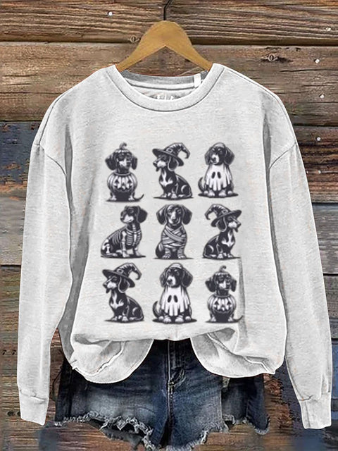 Dog Halloween Art Print Casual  Sweatshirt