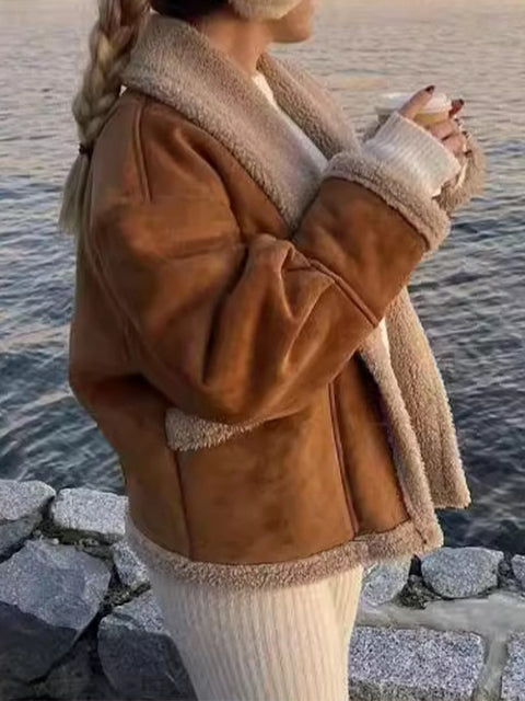 American Retro Woolen Lapel Jacket